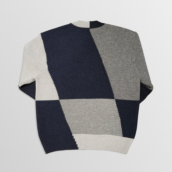 V-Series Monochrome Rhombus Sweater